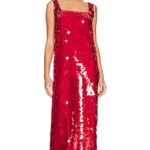 Alexis Sparkling Red Midi Dress